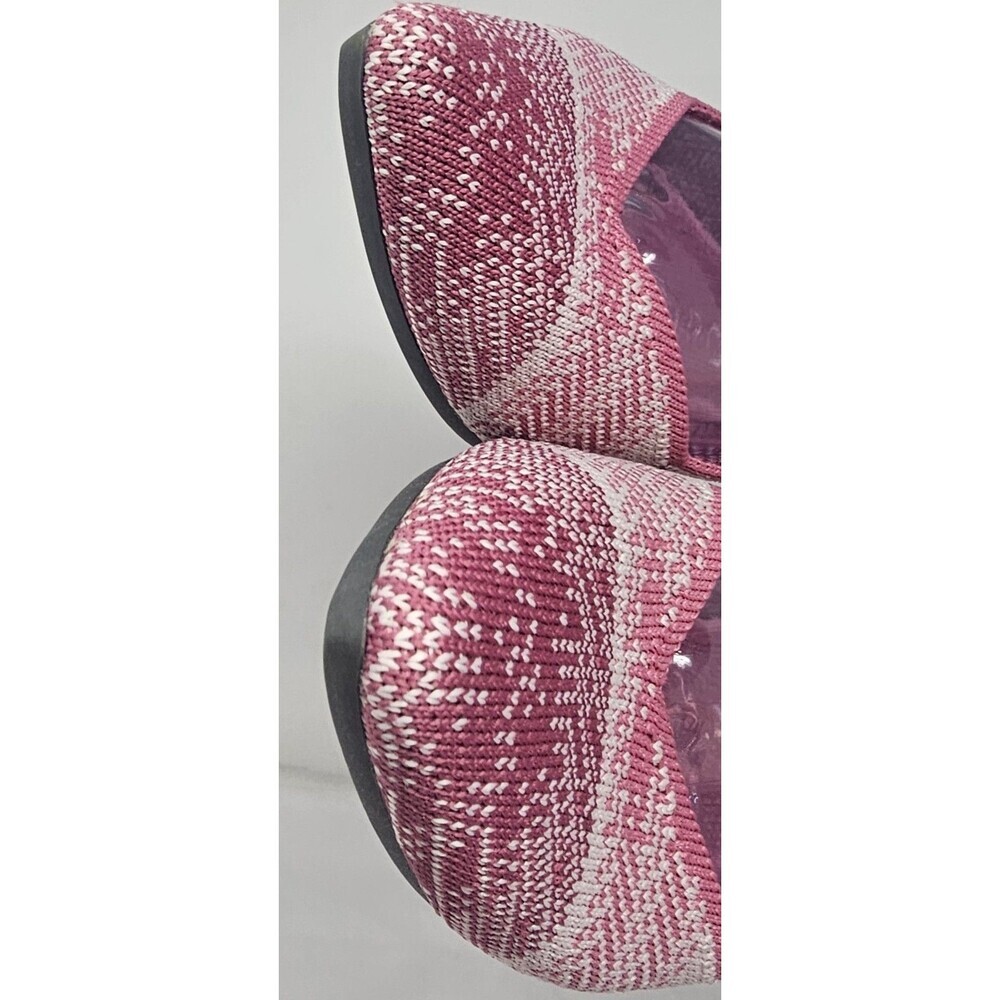 Rothy’s The Point Pink Plaid Limited Edition Breast Cancer Slip On Flats Size 8 - Picture 3 of 13